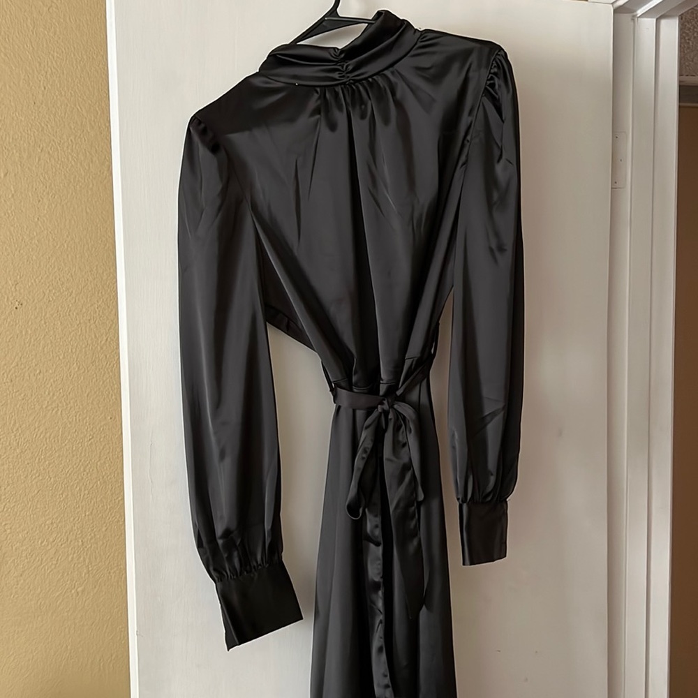 Black midi dress